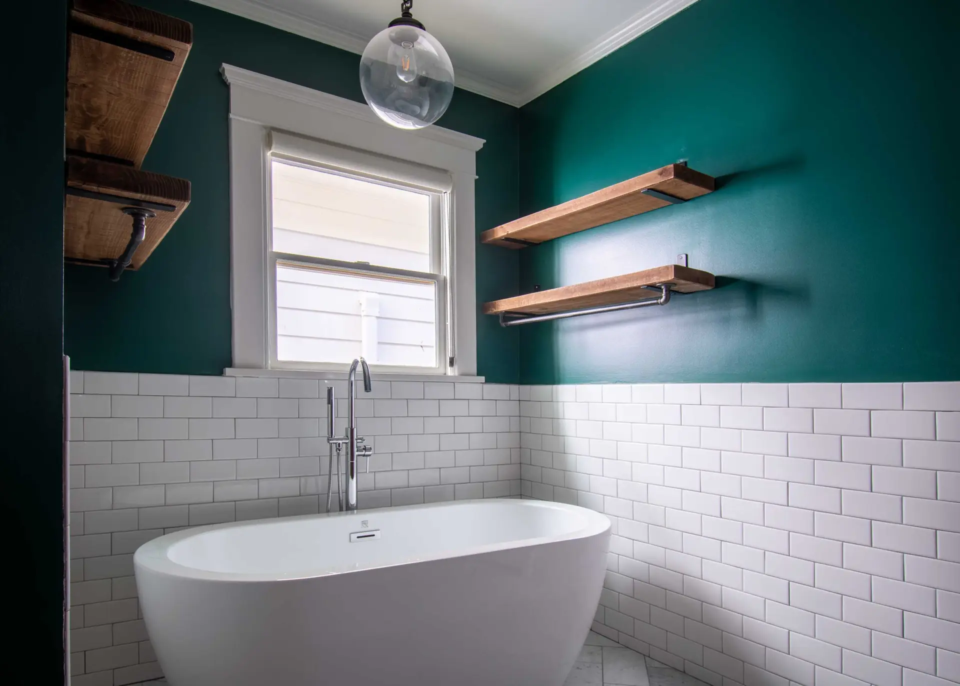 Custom bathroom with subway tile by licensed contractor in Atlanta