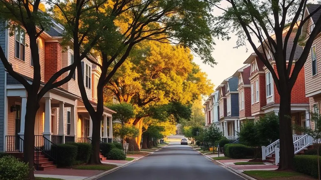 Atlanta residential neighborhood with charming local homes