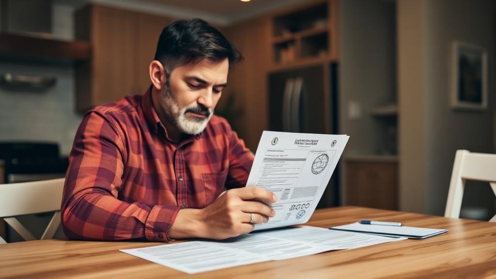 Homeowner reviewing contractor credentials and insurance documentation
