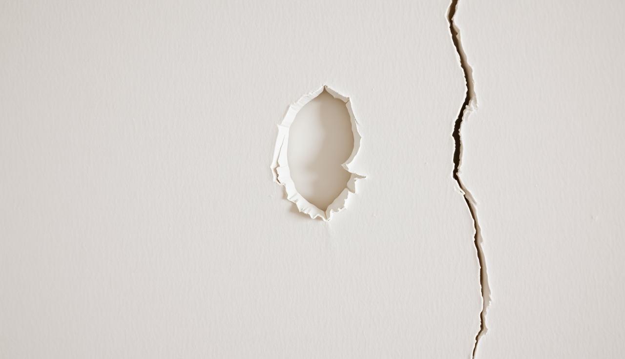 Common drywall damage types including holes and cracks in Atlanta homes