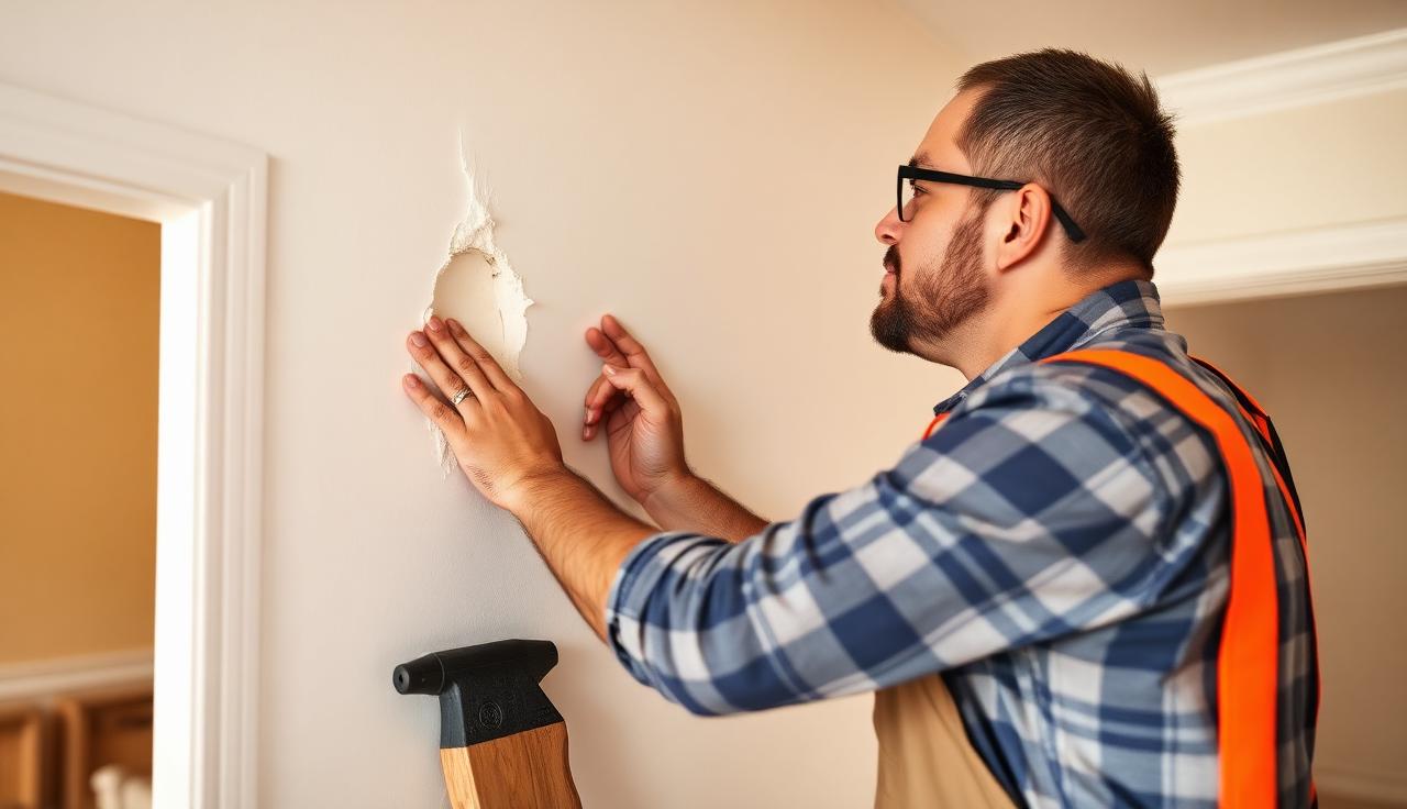 Professional drywall repair in an Atlanta home