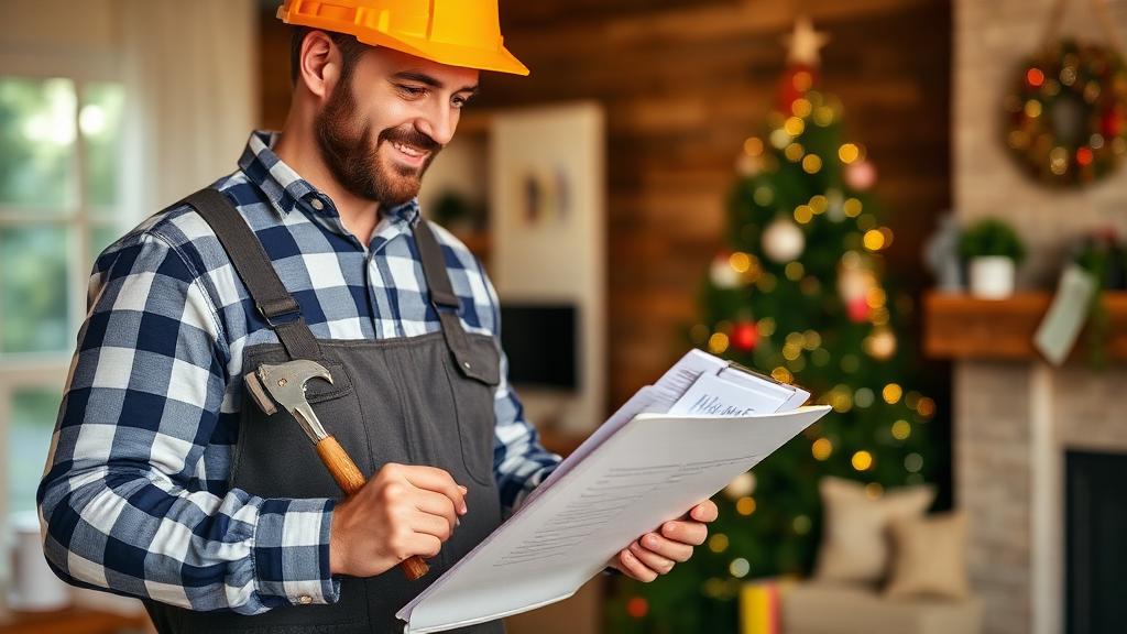 Professional handyman holiday preparation
