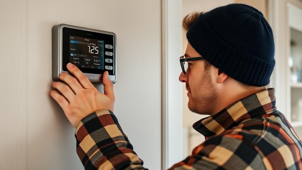 Home heating and thermostat inspection