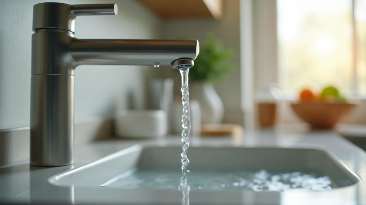Leaky faucet dripping water in Atlanta home kitchen