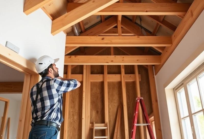 Structural repair work in an Atlanta home